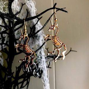 Gold Unicorn Earrings